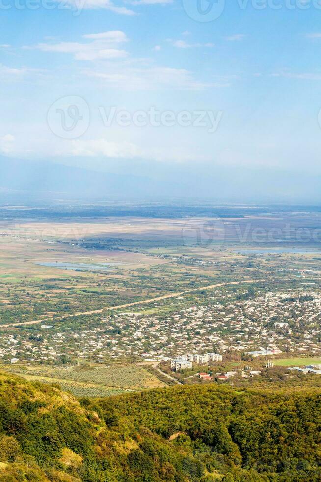 vue alazan vallée dans kakheti Région de signagi photo