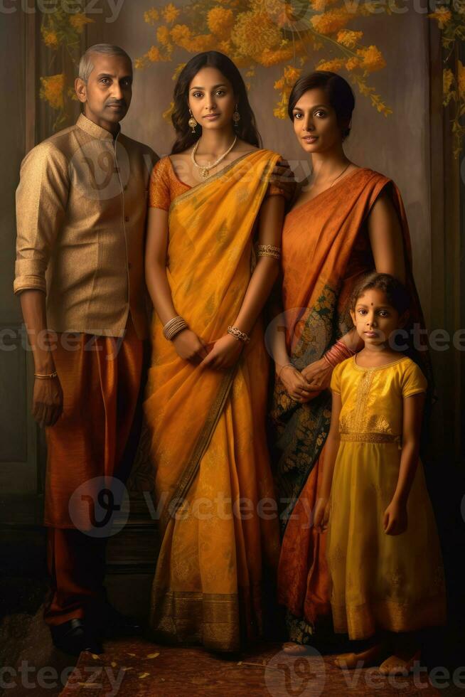 ai généré une famille portrait - le modi famille photo