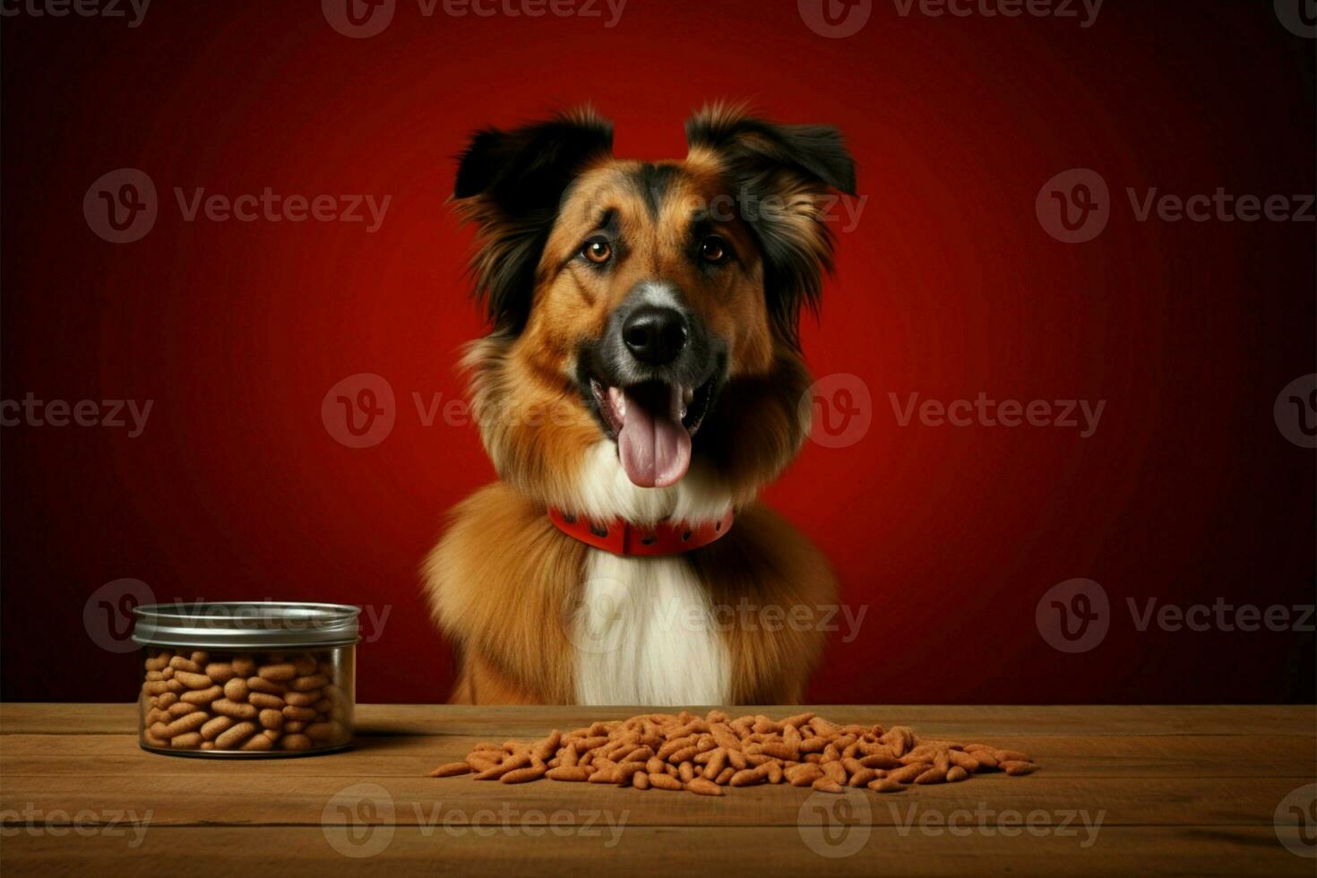 ai généré zoo repas traiter chien nourriture promotion graphique pour animal de compagnie commercialisation photo