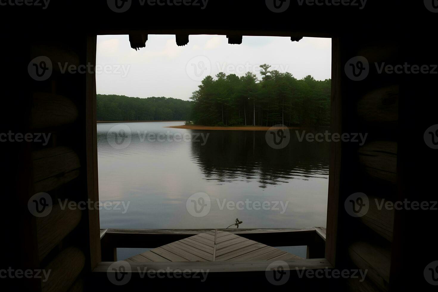 ai généré paysage la nature vue Contexte. vue de fenêtre à une magnifique paysage la nature voir. neural réseau ai généré photo