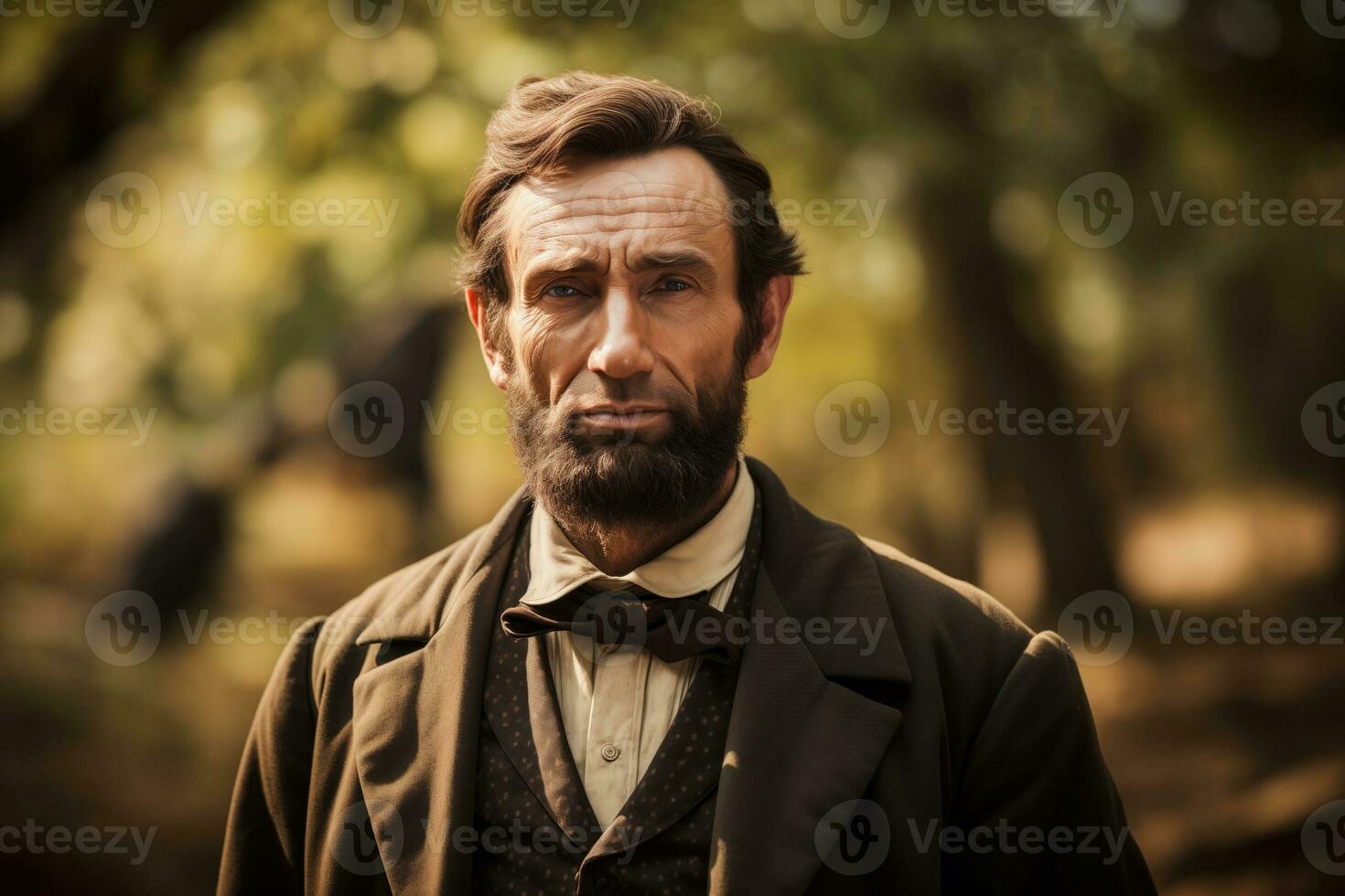 ai généré abraham Lincoln imitateur en train de lire Gettysburg adresse photo