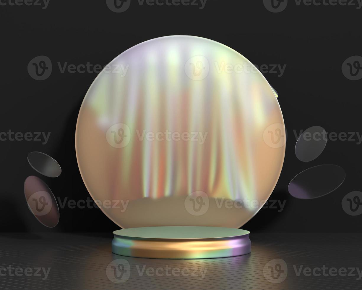 plate-forme de podium d'objet holographique pour le rendu 3d de la vitrine du produit photo