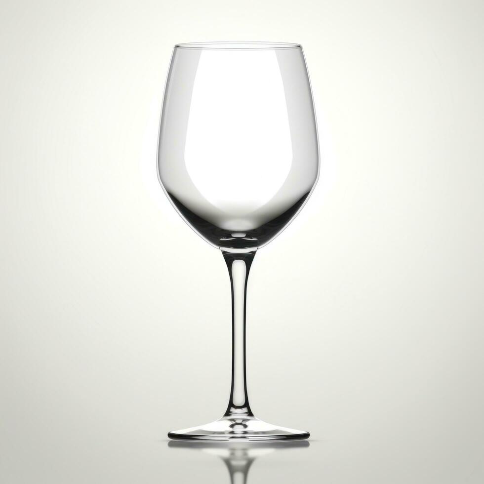 ai généré du vin verre isolé sur blanc photo