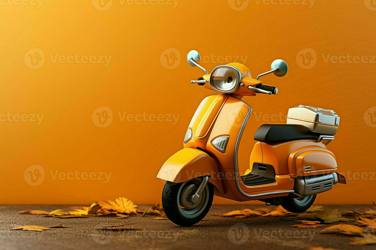 ai généré vélomoteur aventure jouet motocycliste monte sur herbeux arrière-plan, espiègle scène photo