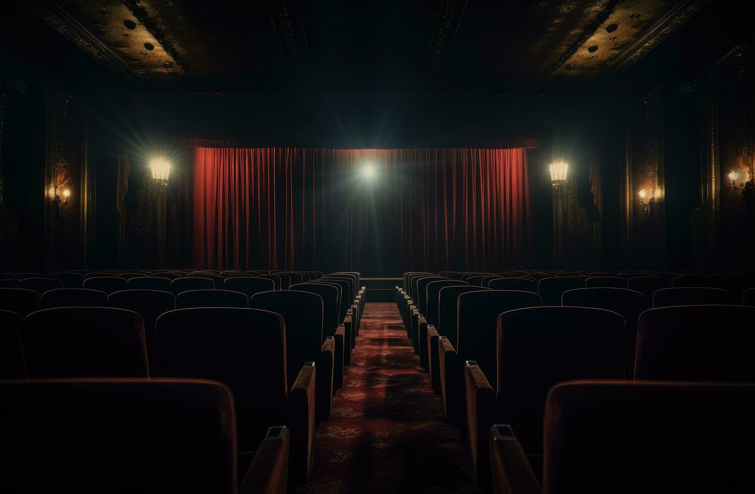 ai généré cinéma et des places dans salle photo