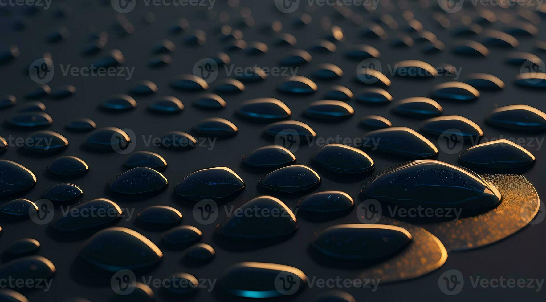 ai généré lisse des pierres dans une ligne sur une plage à le coucher du soleil avec reflets vibrant ciel couleurs génératif par ai photo
