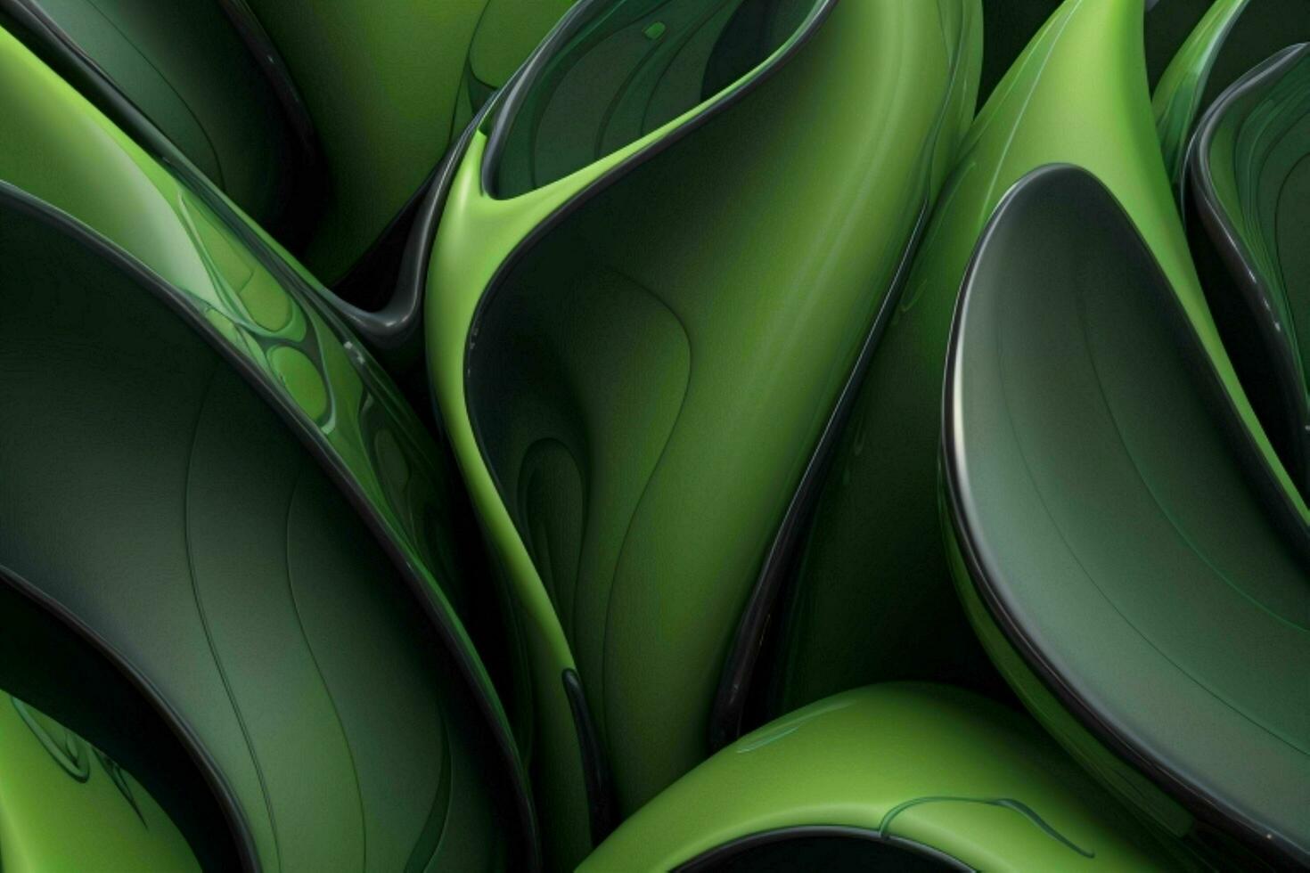 ai généré 3d le rendu luxe vert et noir abstrait Contexte. pro photo