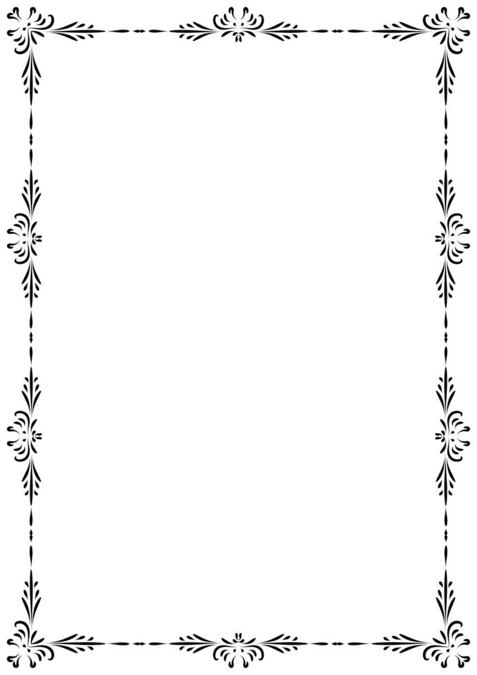 Cadre et frontière élément avec ancien style diviseur. décoratif ornement conception pour page, cadre, modèle, papier, Nouveau année carte, certificat, mariage invitation. photo