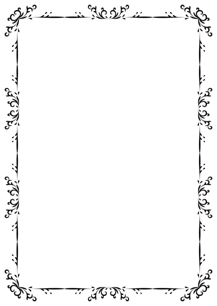 Cadre et frontière élément avec ancien style diviseur. décoratif ornement conception pour page, cadre, modèle, papier, Nouveau année carte, certificat, mariage invitation. photo