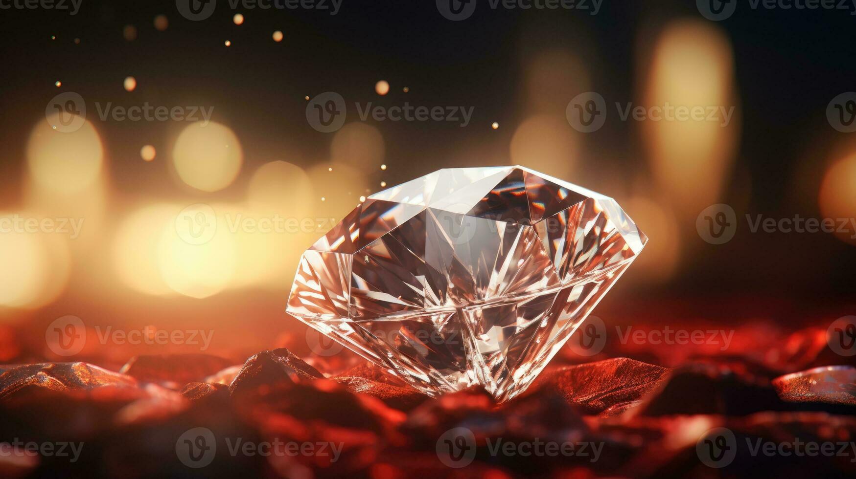 ai généré luxe cadeau une diamant éclat avec lumières, ai photo