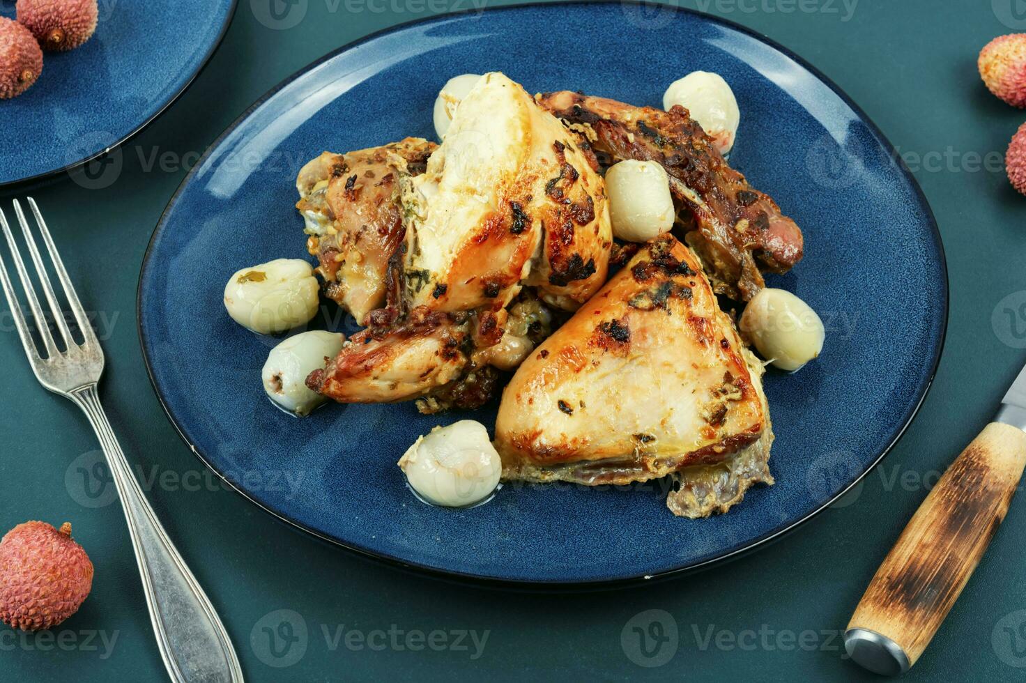 cuit poulet avec litchi. photo