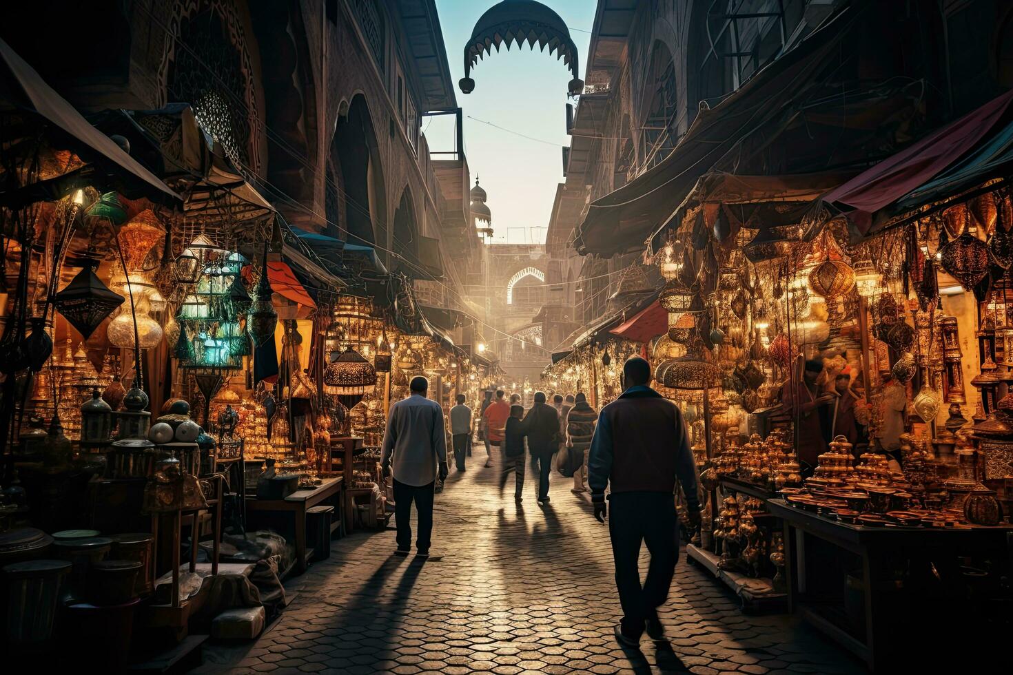 ai généré le grandiose bazar est un de le le plus grand et le plus ancien bazar dans Istanbul, Turquie, ai généré photo