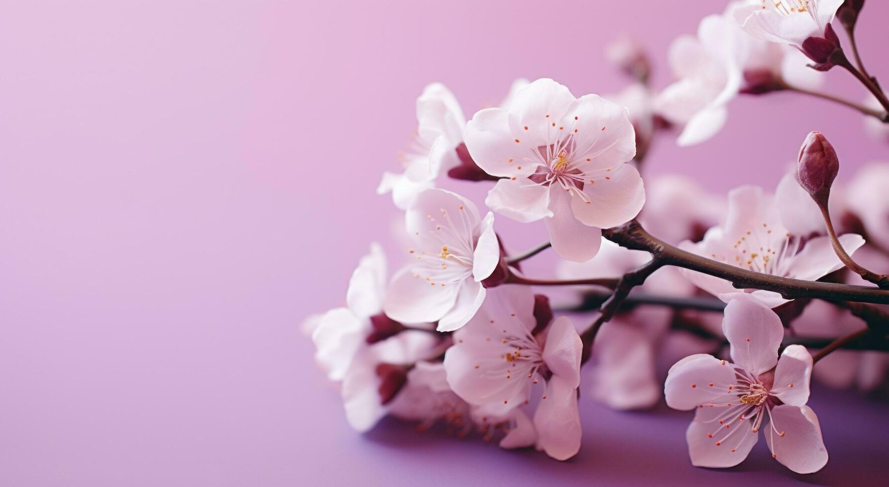 ai généré violet lilas fleurs plus de une rose Contexte photo