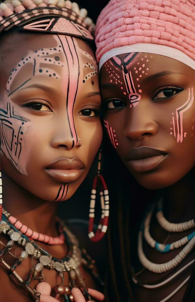 ai généré deux femmes dans Afrique photo