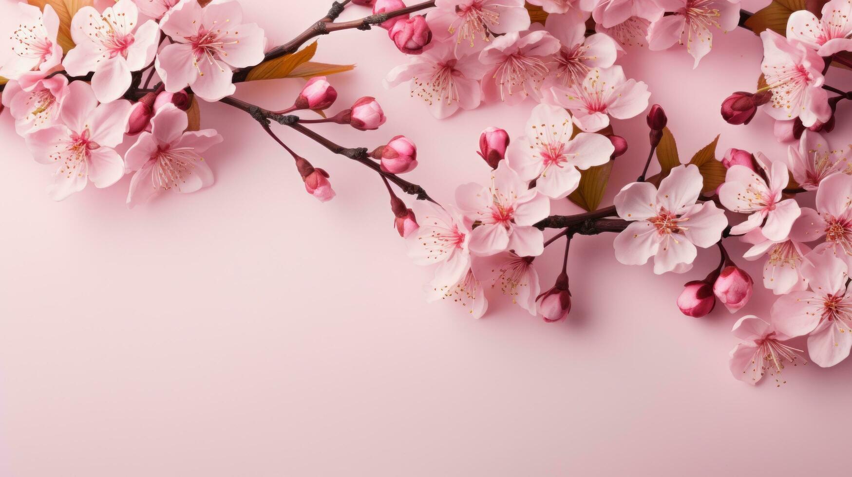 ai généré printemps Sakura Contexte avec copie espace photo