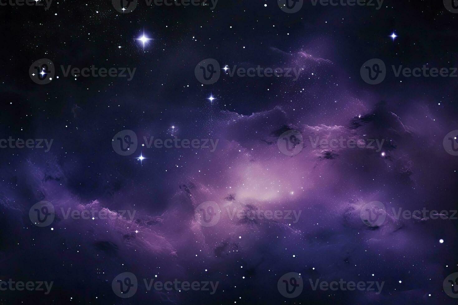 ai généré violet galaxie espace étoiles dans extérieur espace. ai généré photo