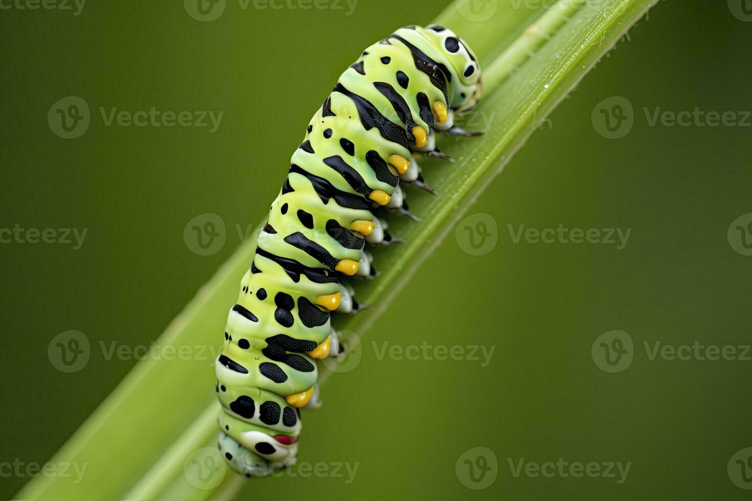 ai généré chenille queue d'aronde papillon. généré ai. photo