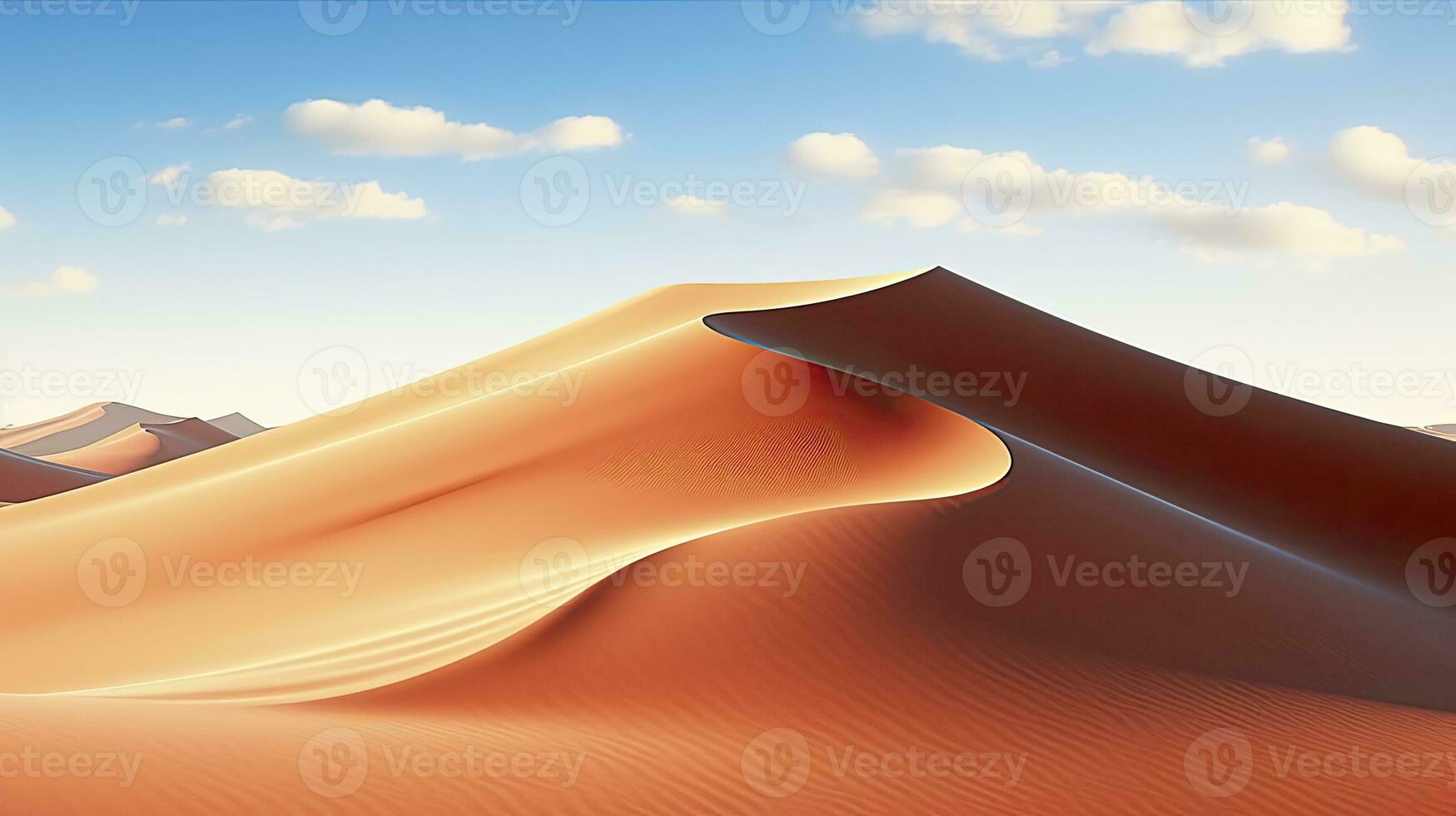 ai généré désert avec magique sables et dunes comme inspiration pour exotique aventures dans sec climats. ai généré. photo