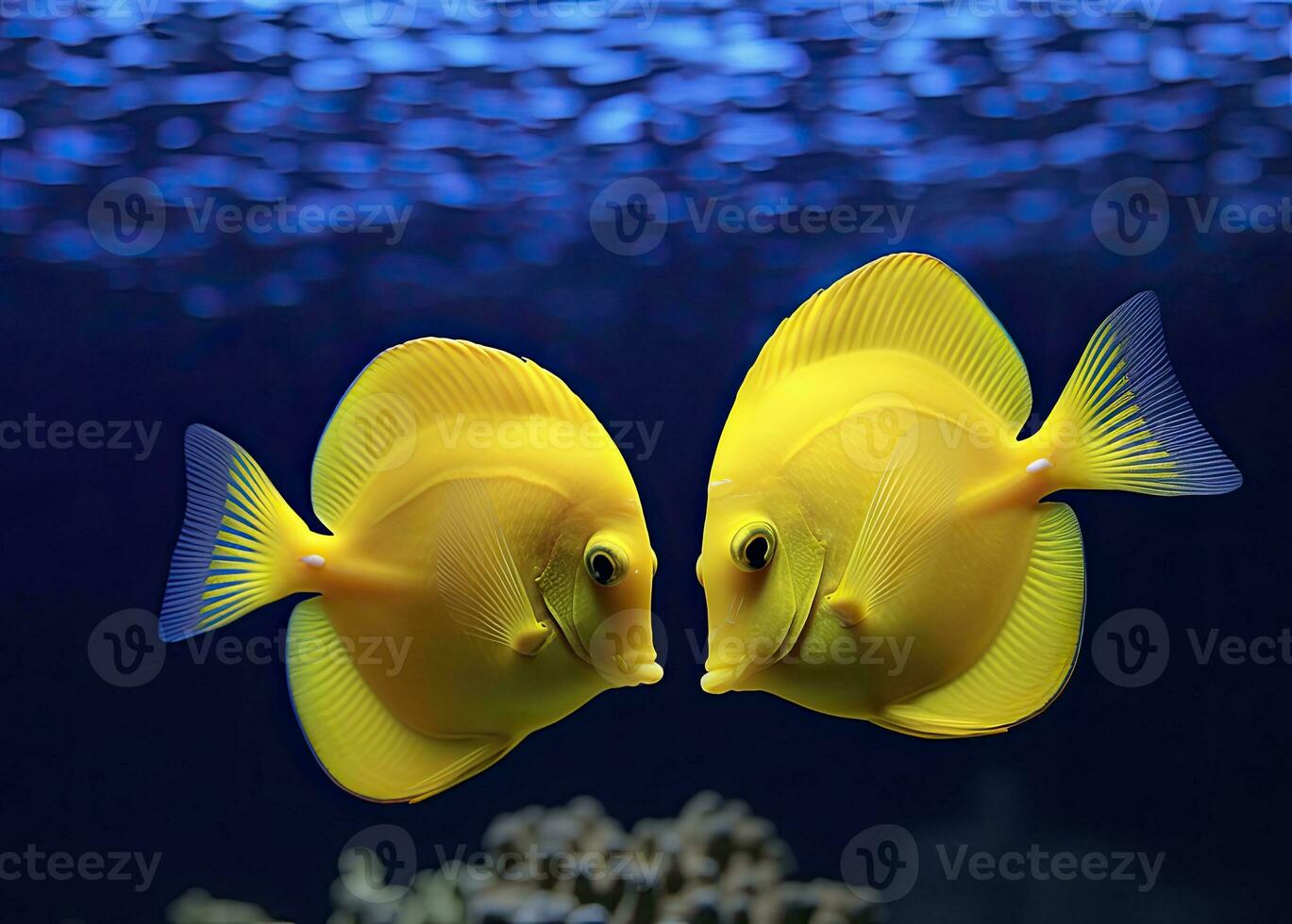 ai généré deux Jaune des soies, visage à affronter. ai généré. photo