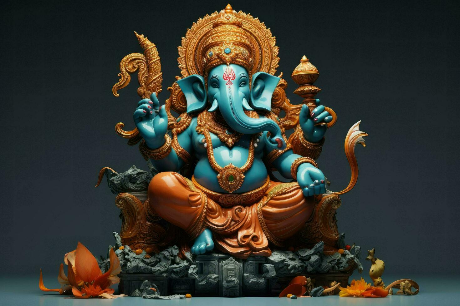 ai généré magnifique Seigneur ganesh ai généré photo