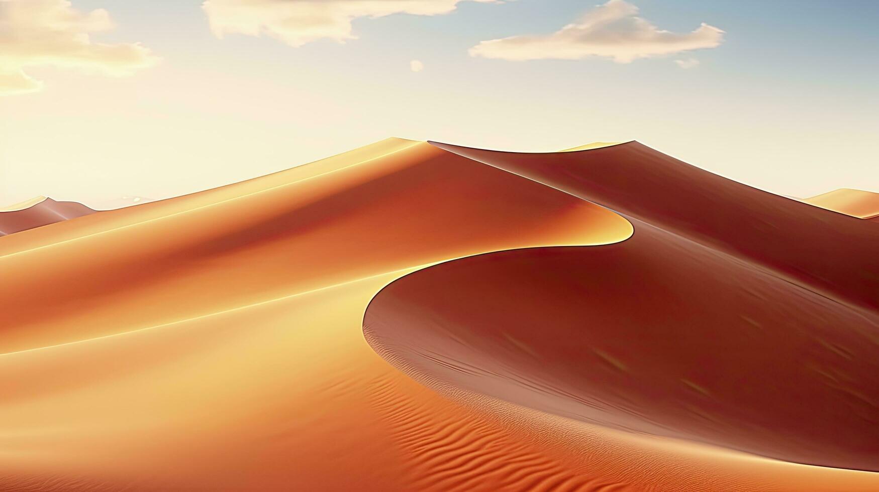 ai généré désert avec magique sables et dunes comme inspiration pour exotique aventures dans sec climats. ai généré. photo