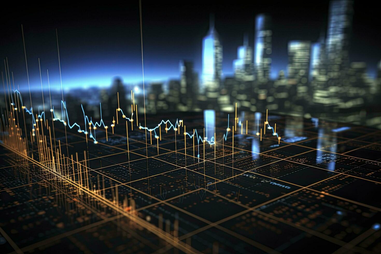 ai généré Stock marché ou forex commerce graphique. ai généré photo