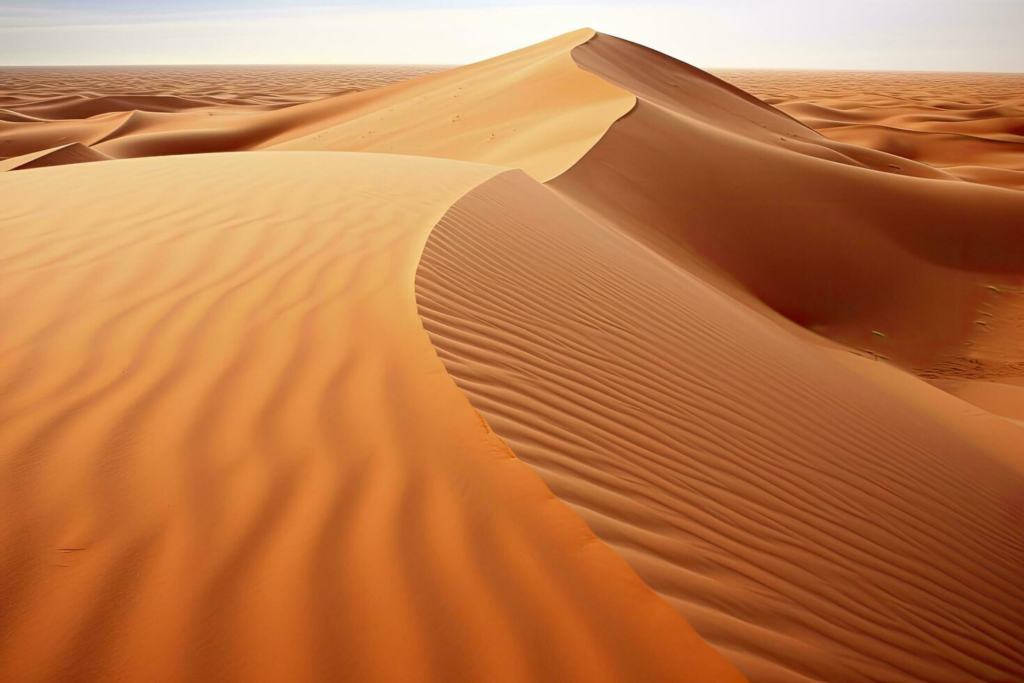 ai généré roulant Orange le sable dunes et le sable ondulations.ai généré. photo