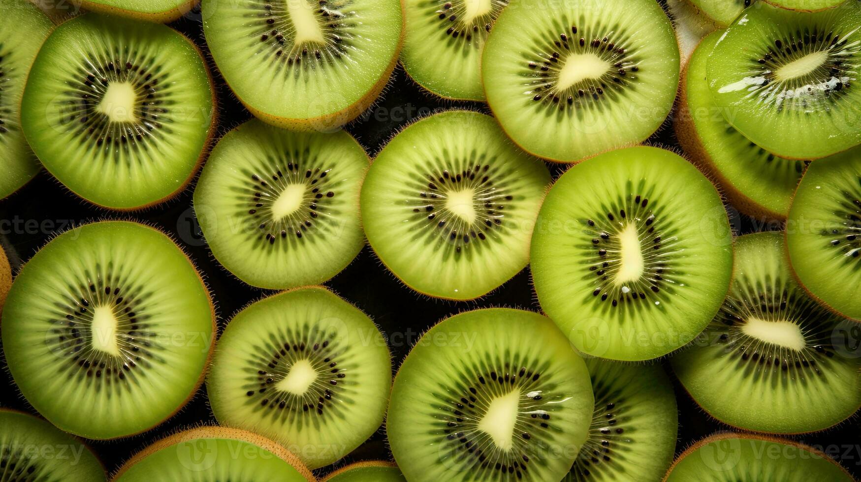 ai généré Haut vue kiwi tranche texture ai génératif photo