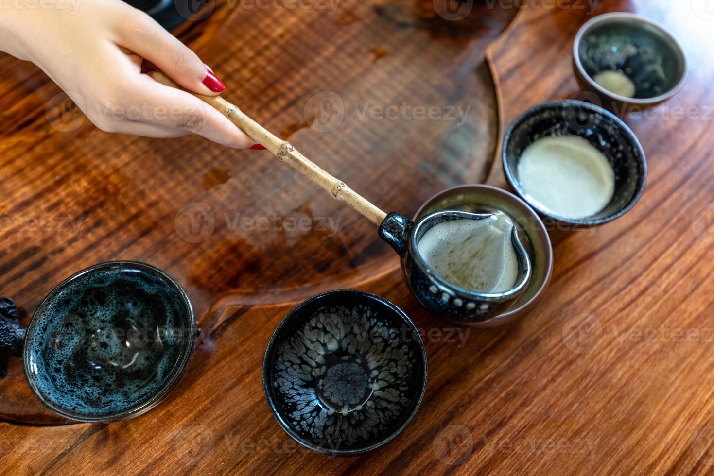 procédé et appareil de brassage du thé de kung fu chinois photo