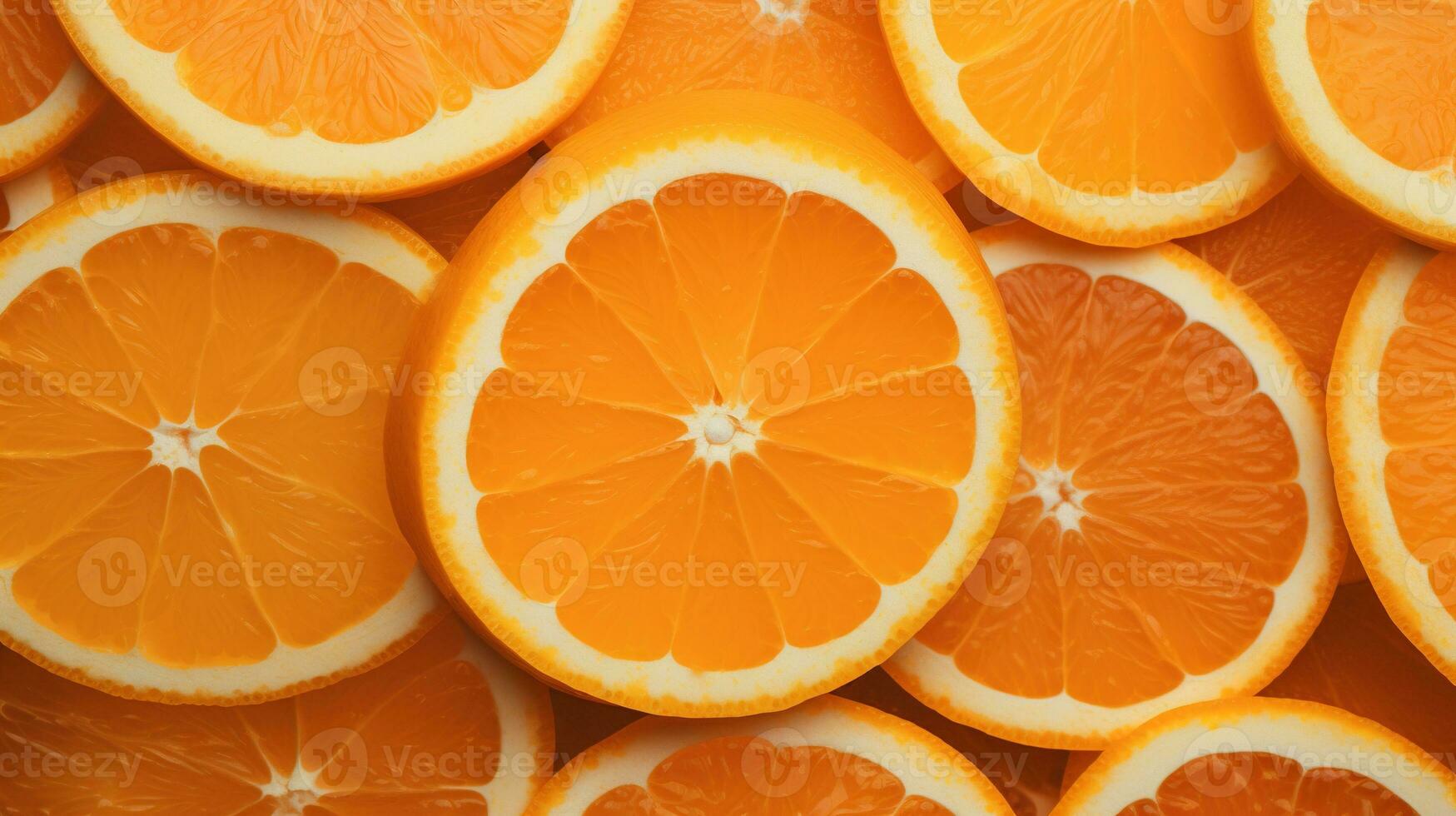 ai généré Orange tranches Contexte. frais, en bonne santé, en bonne santé vie, fruit photo