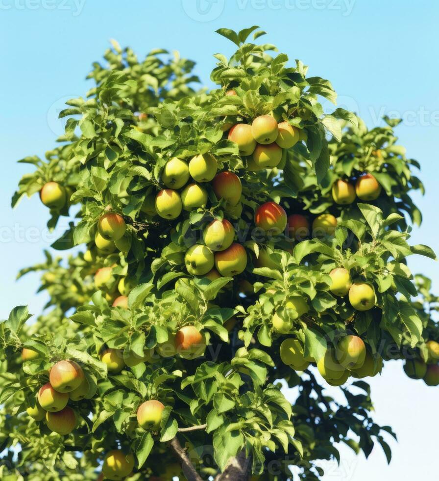 ai généré une magnifique vert Pomme arbre. ai généré photo