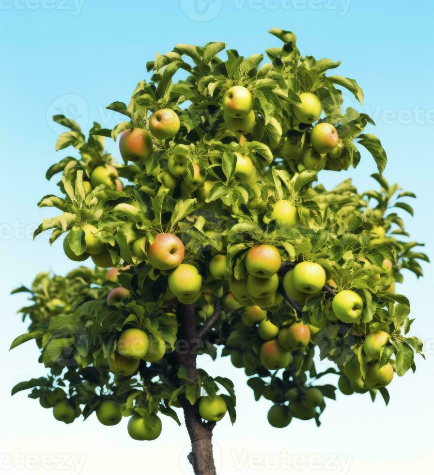 ai généré une magnifique vert Pomme arbre. ai généré photo