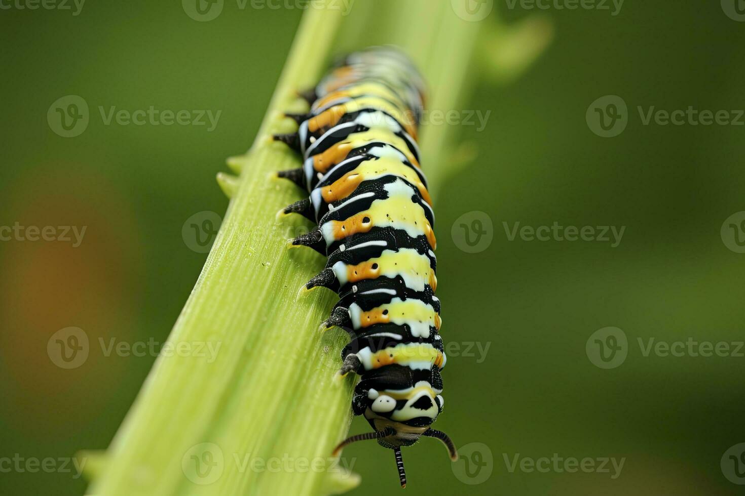 ai généré chenille queue d'aronde papillon. généré ai. photo