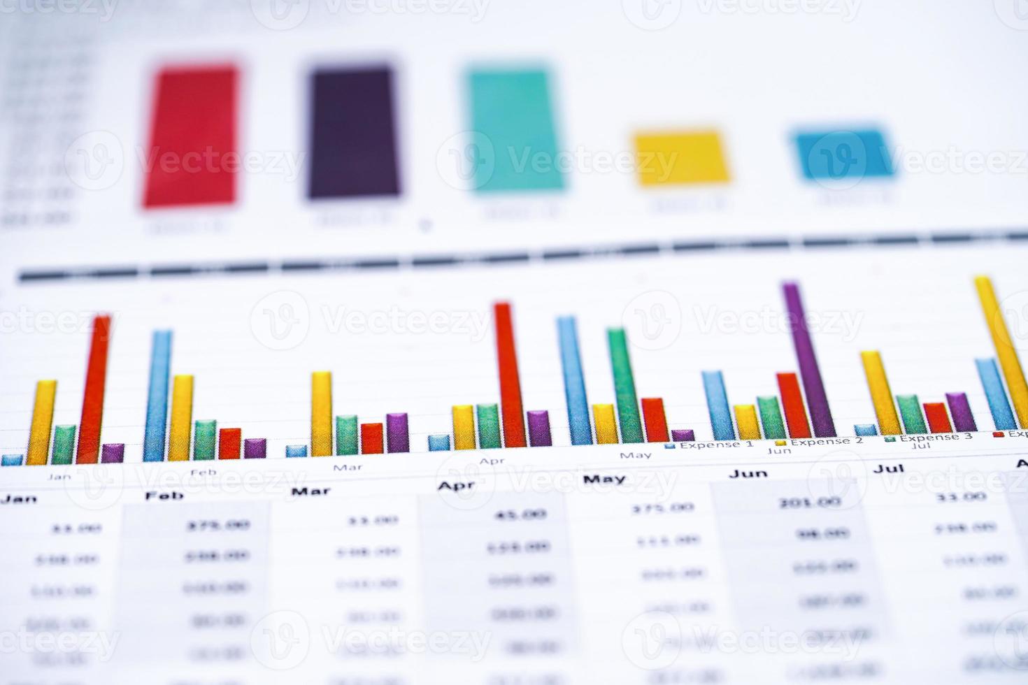 du coeur ou du papier millimétré. concept de données financières, comptables, statistiques et commerciales. photo