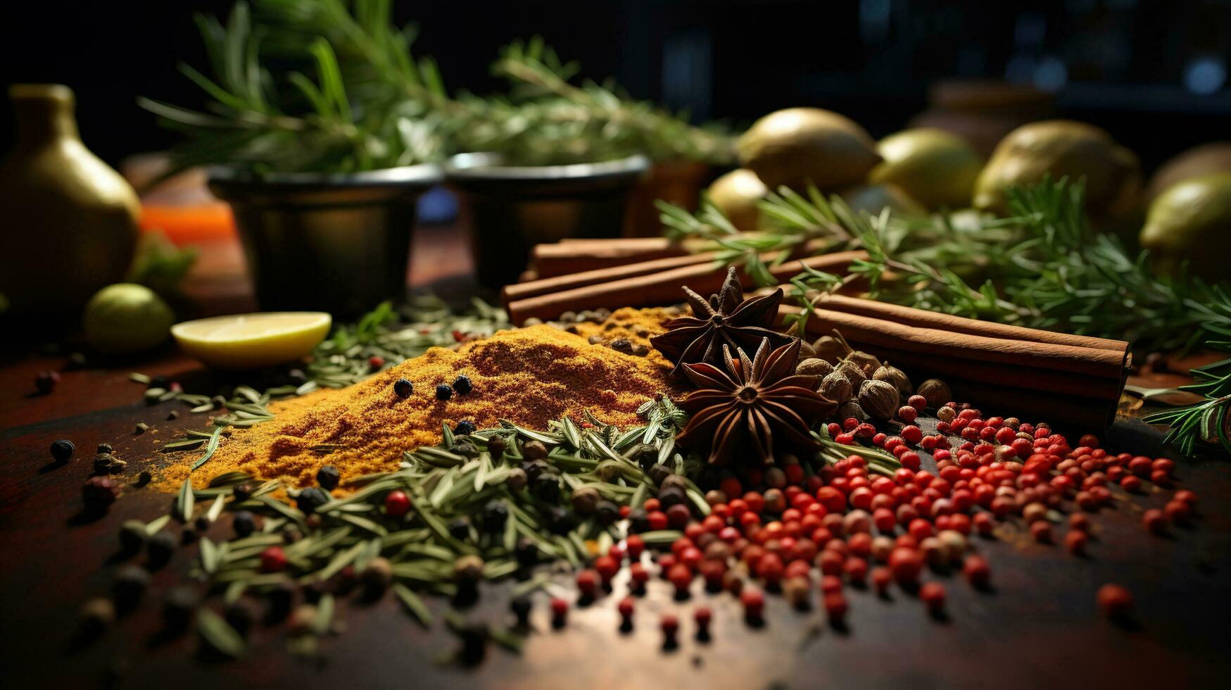 ai généré Indien ayurveda à base de plantes médicament photo