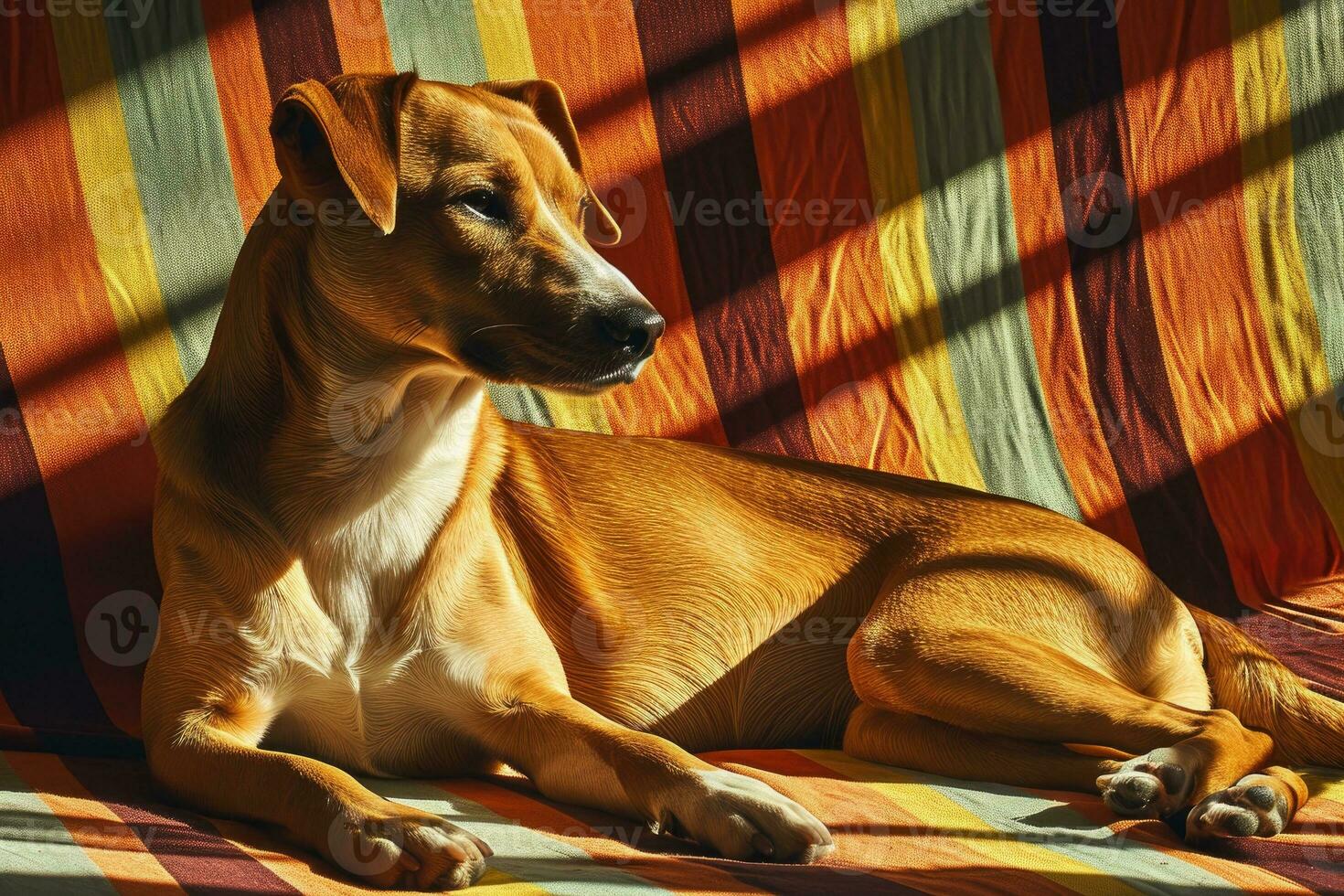 ai généré portrait de une chien dans pop art style, ancien style photo