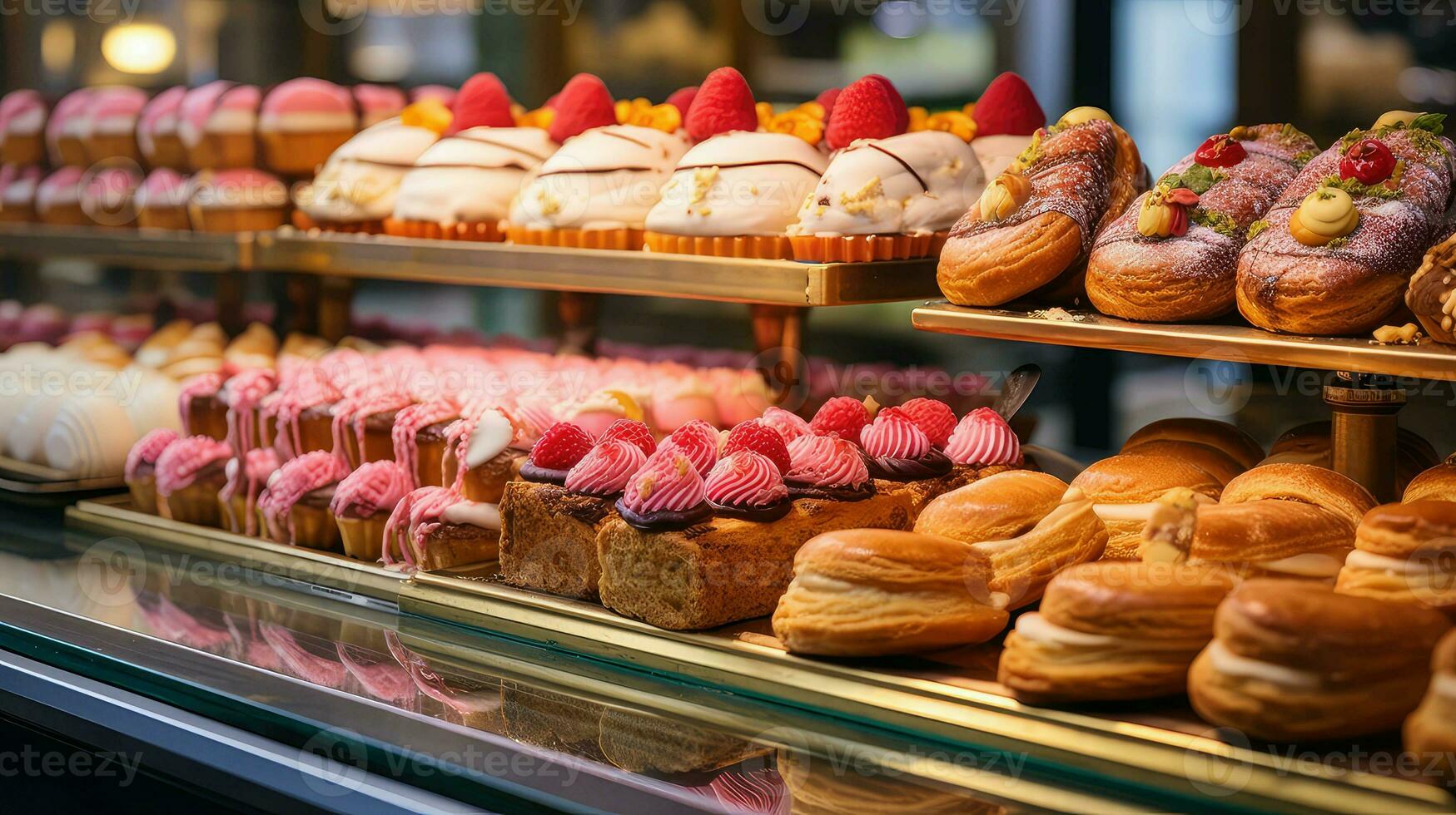 ai généré muffin boulangerie dessert nourriture photo