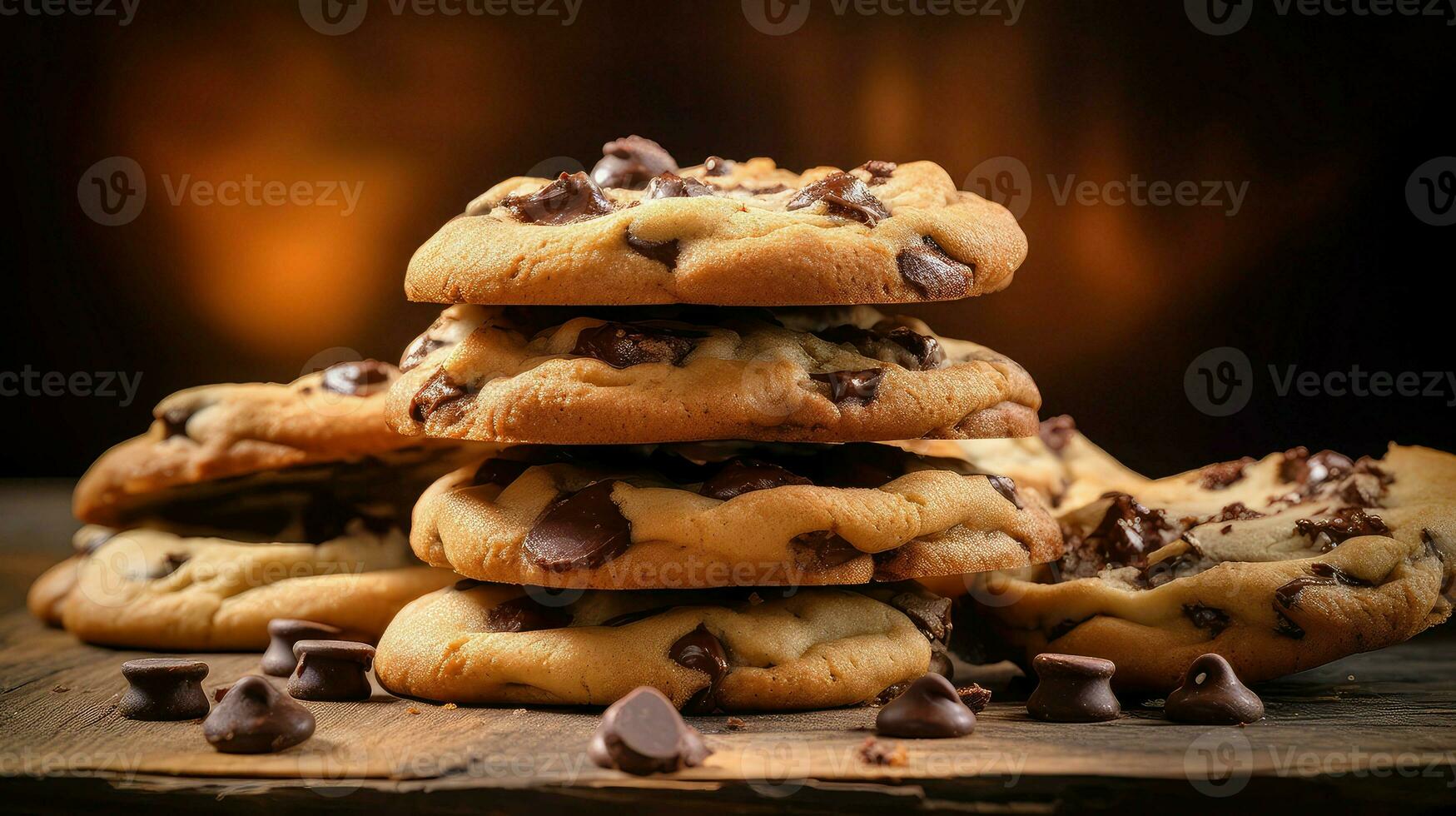 ai généré cacahuète empiler biscuits nourriture photo