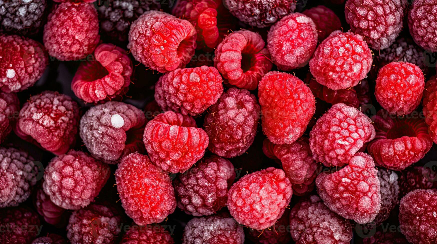 ai généré Haut vue délicieux framboise ai génératif photo