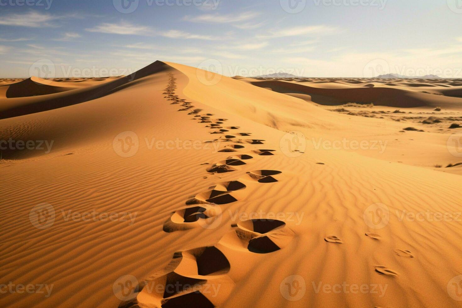 ai généré le sable dune Toile Naturel empreintes créer un biologique ouvrages d'art photo