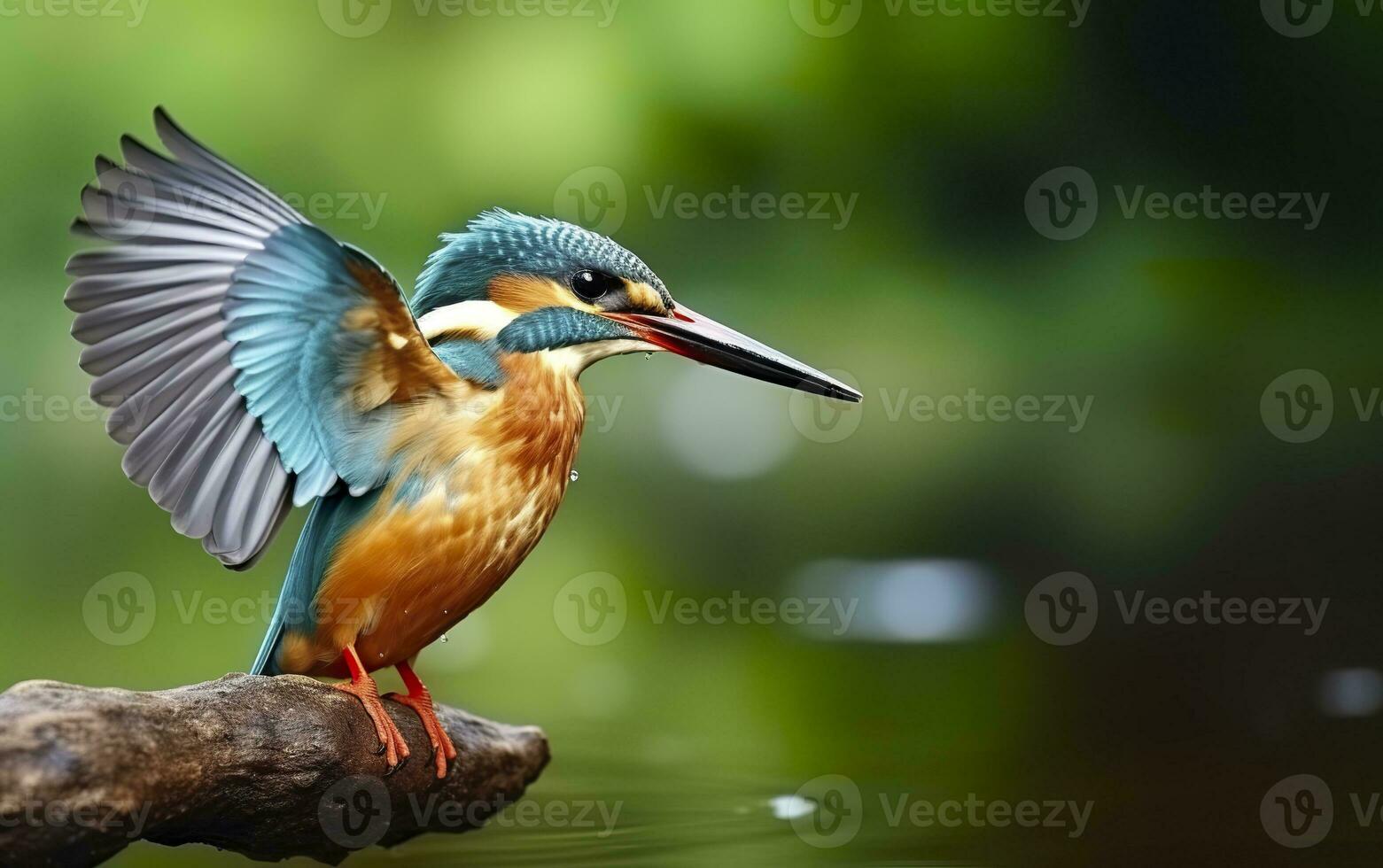 ai généré le commun martin-pêcheur marécages oiseau coloré plumes de différent des oiseaux. génératif ai photo