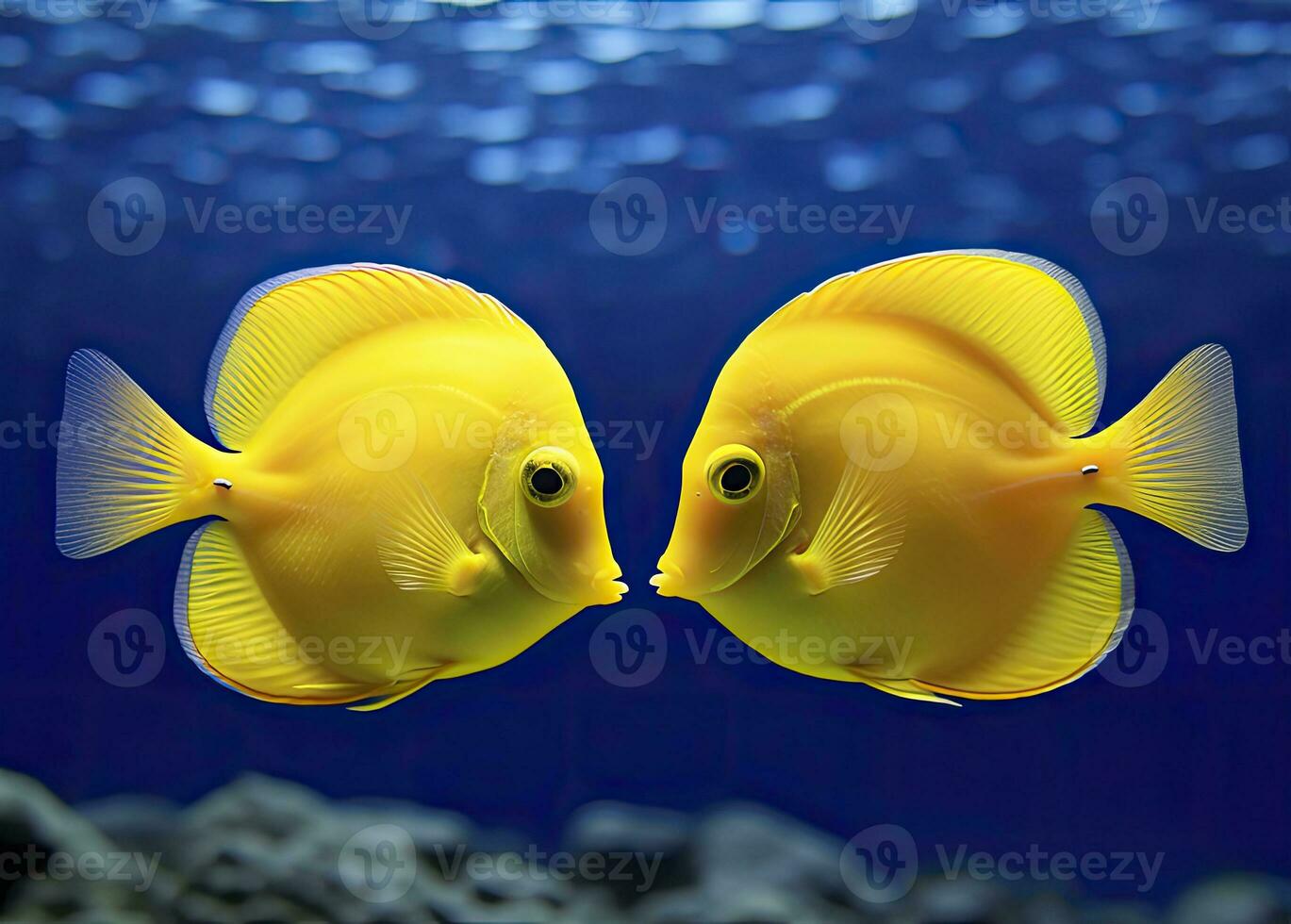 ai généré deux Jaune des soies, visage à affronter. ai généré. photo