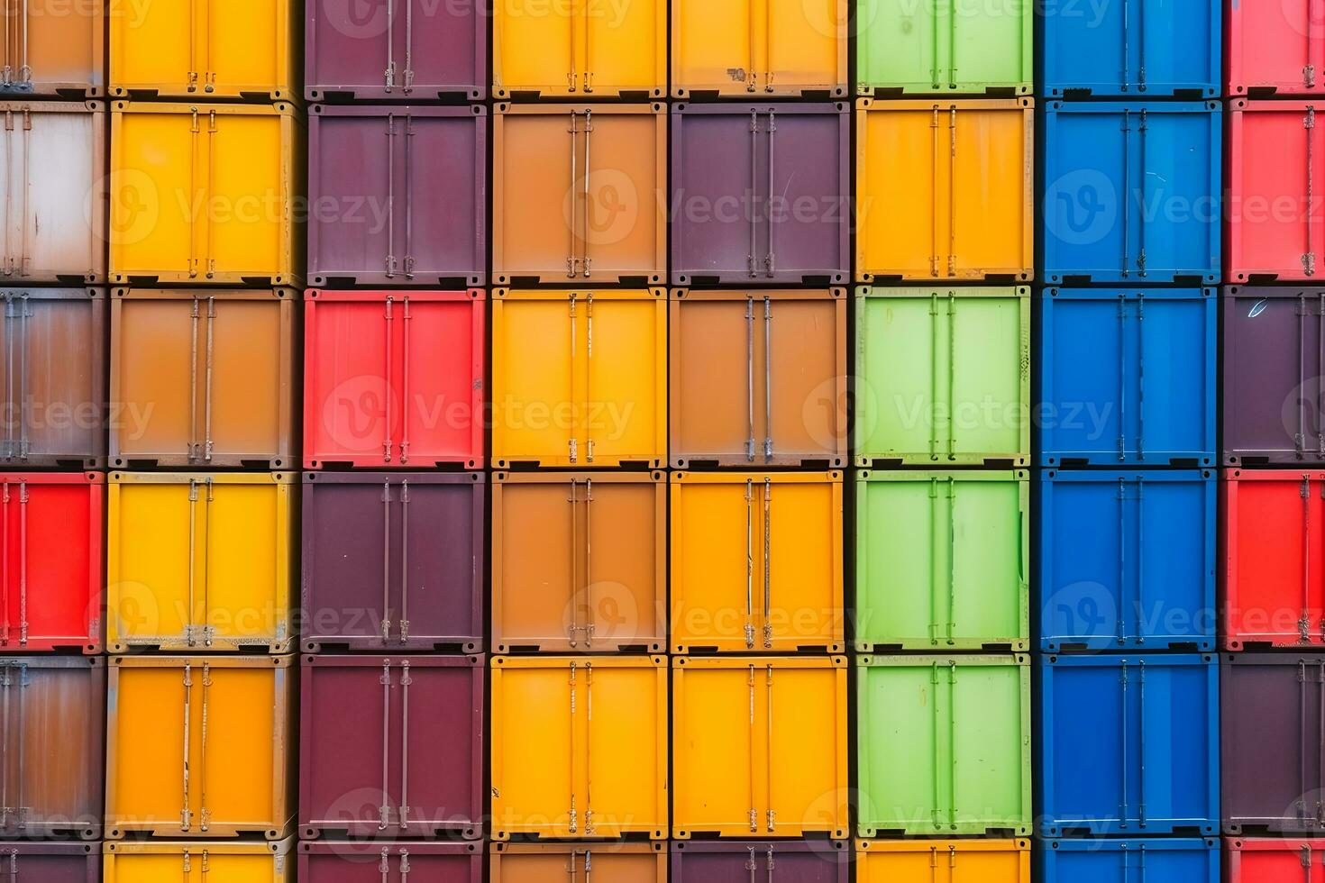 ai généré beaucoup de cargaison cargaison conteneurs dans le mer port. neural réseau ai généré photo