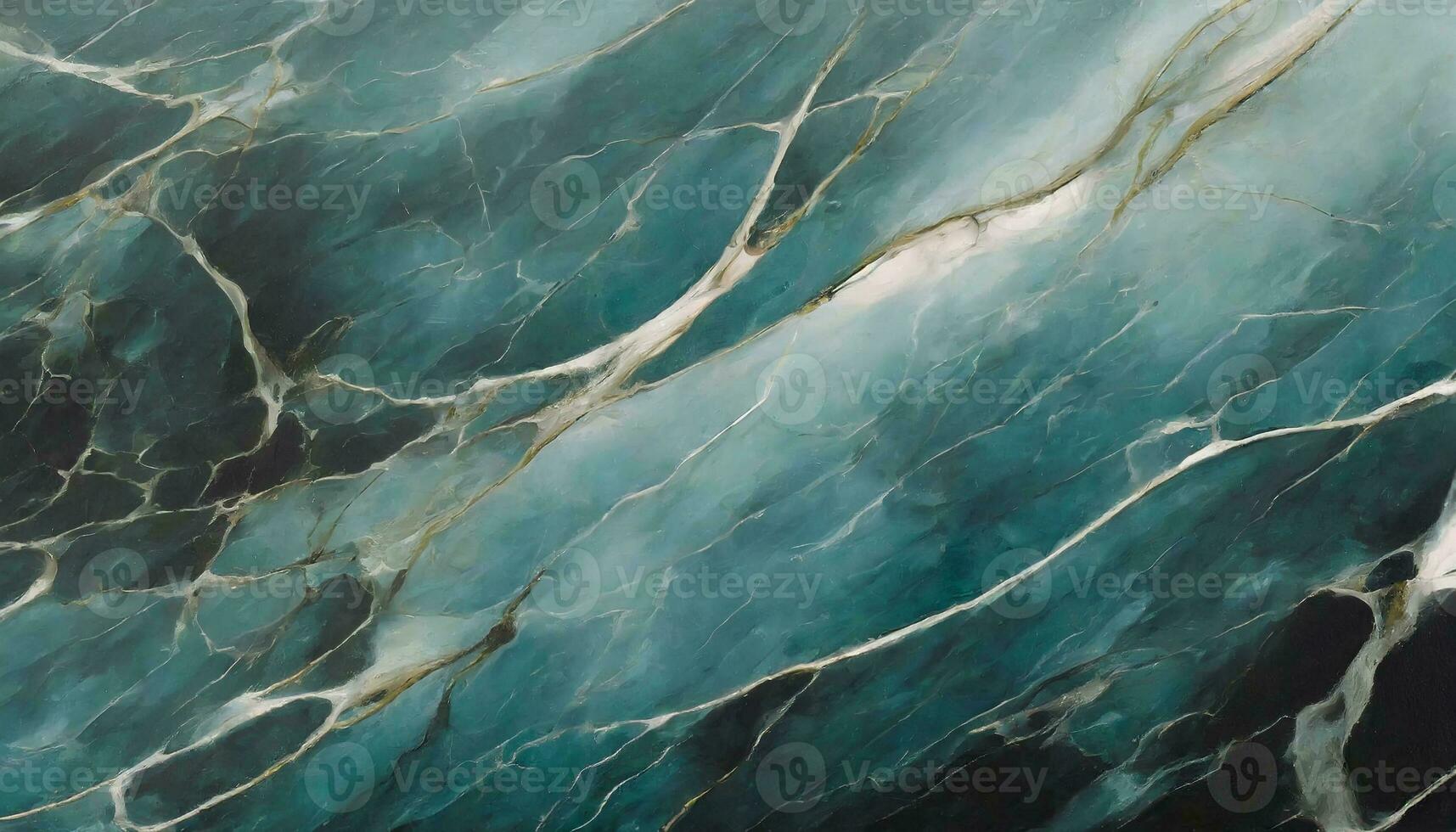 ai généré abstrait sarcelle bleu marbre texture, fluide art marbre vagues acrylique Contexte photo