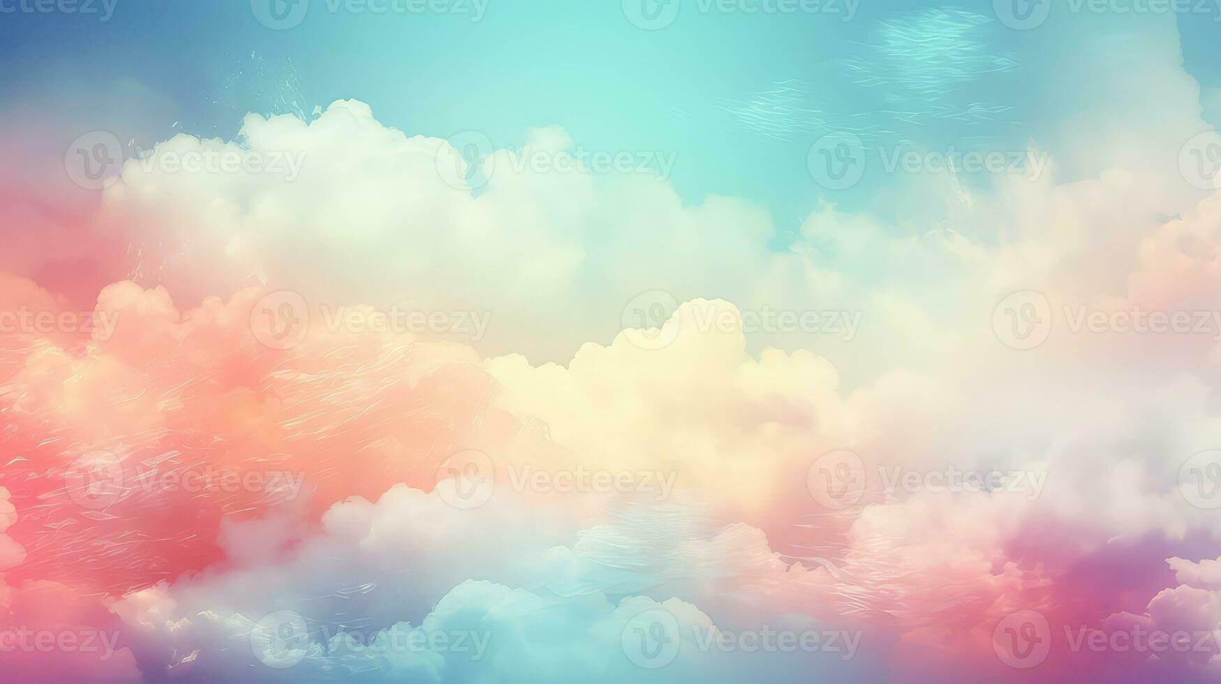 ai généré coloré des nuages Contexte photo