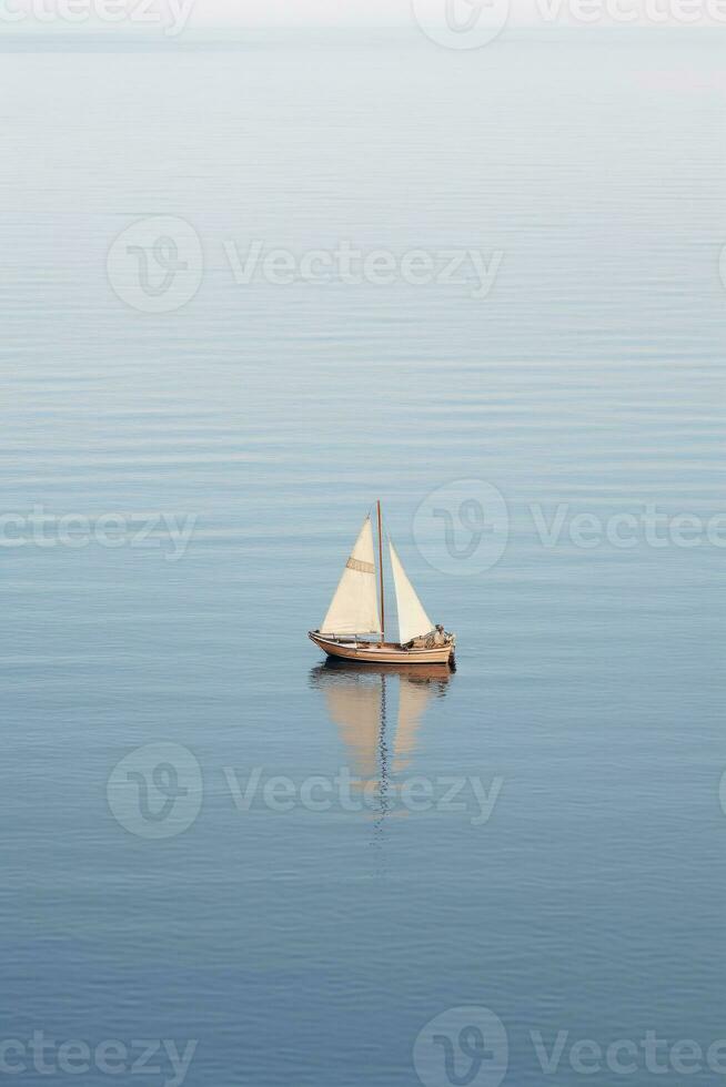 minimaliste photo une navire sur mer