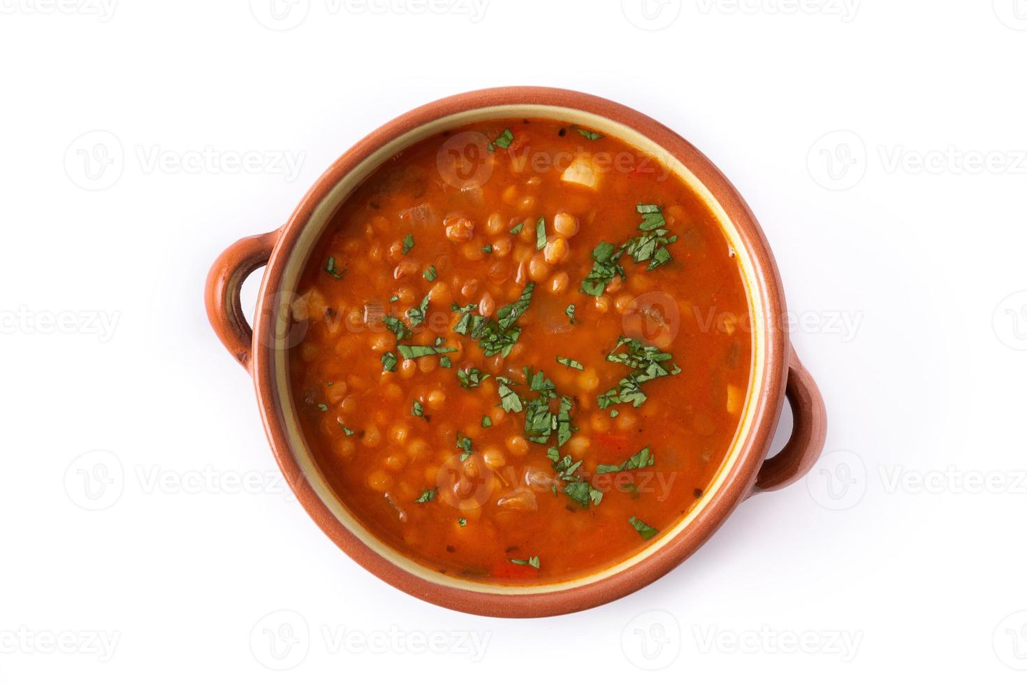 Soupe aux lentilles rouges photo