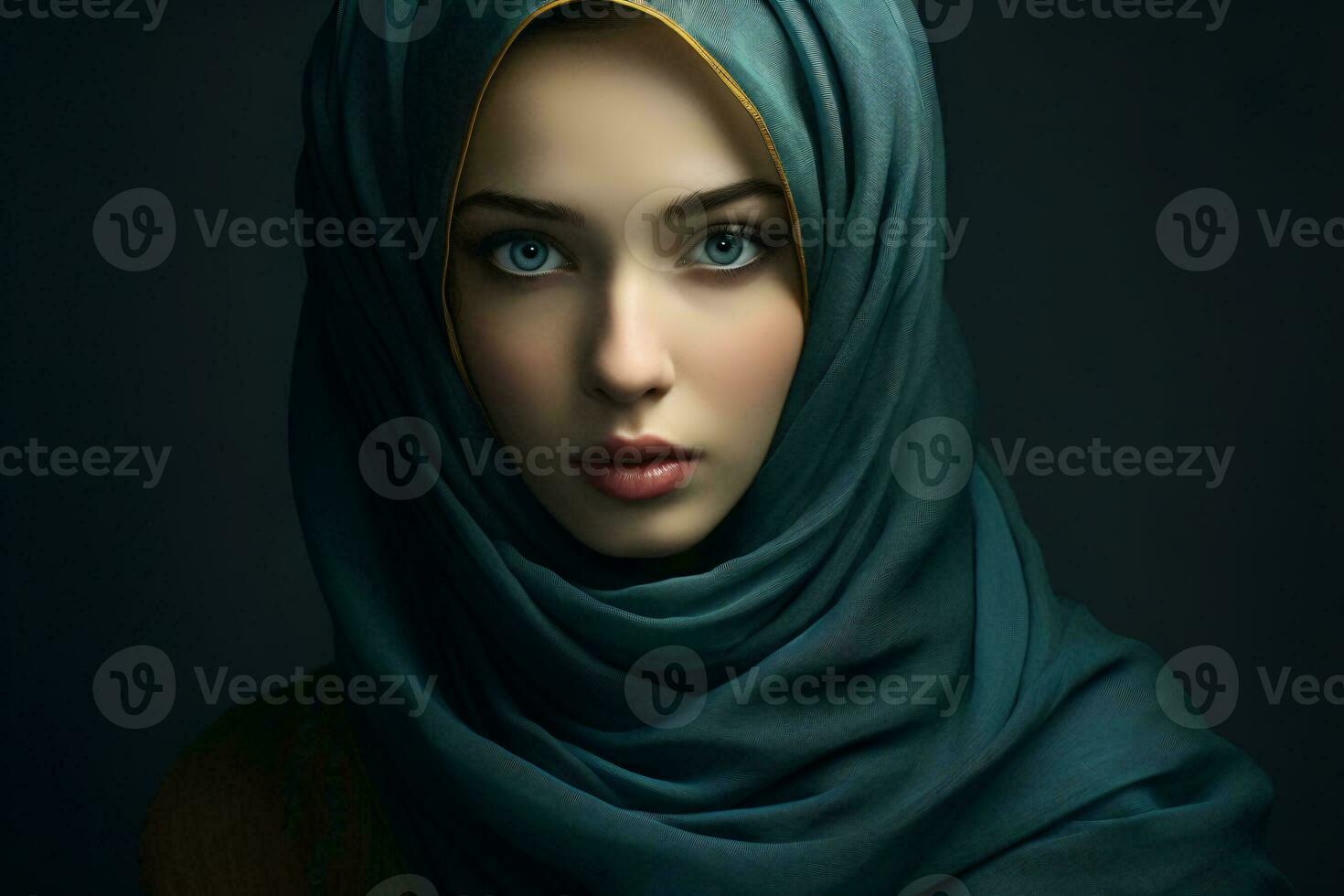 ai généré magnifique femmes portant hijab génératif ai photo