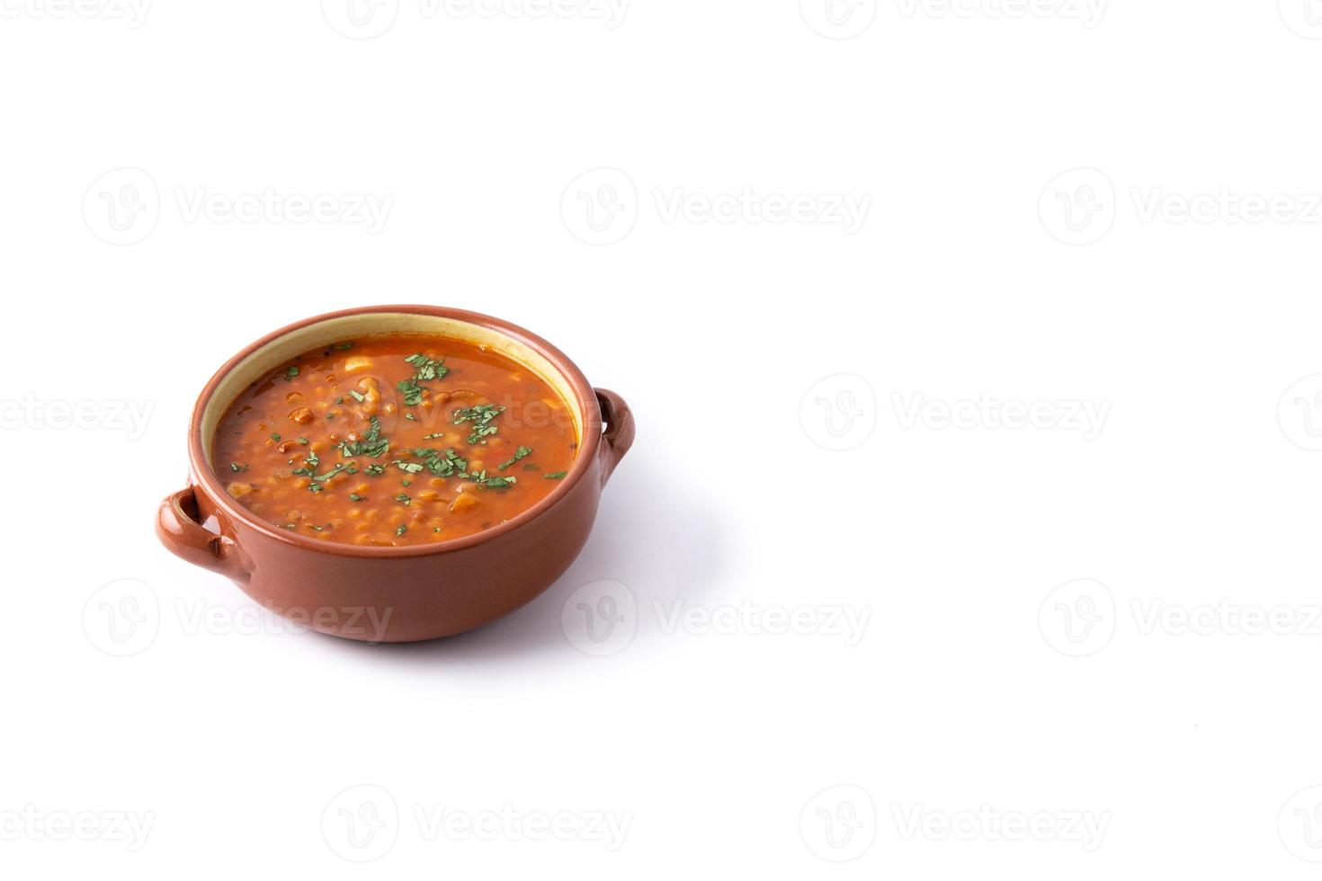 Soupe aux lentilles rouges photo