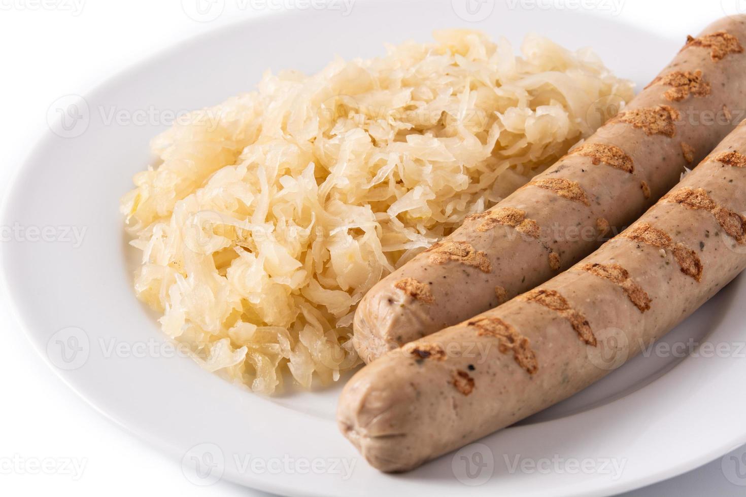 saucisse bratwurst et choucroute photo